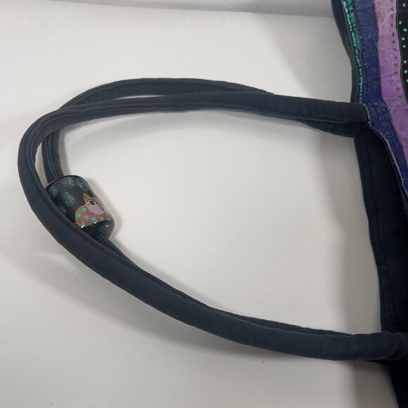 Laurel Burch Playful Dogs & Doggies Colorful Cotton Canvas Beach Bag 19 x 15 x 5 - Picture 7 of 16